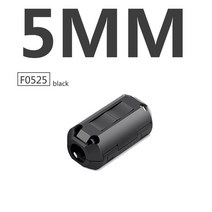 페라이트코어 코어 케이블 간섭 방지 마그네틱 노이즈 EMI RFI 클립 초크, 3.5mm Black 5Pcs