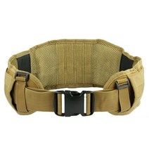 vulpo airsoft 전술 패딩 조정 가능한 몰리 허리 지원 벨트 전투 cummerbunds for mens, Khaki With Sling