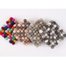 네팔 양포 티 코스터 컵 화분 받침 북유럽 인테리어 귀여운 디자인, 레인보우, 1개