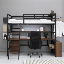 퍼니엘 북카페 책상 침대 (싱글 수퍼싱글), 화이트