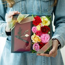 잇츠마이플라워 어버이날 카네이션 용돈박스 봉투형 플라워 현금 선물, 레드