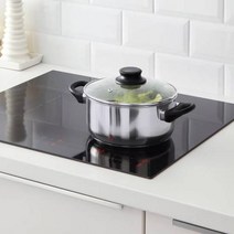 이케아 안논스 냄비+유리뚜껑 2.8L 실버 21cm, 단품