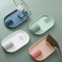 엔템 조리도구 거치대 국자 냄비뚜껑 받침대, 그린