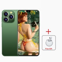 투명케이스 글로벌 버전 휴대폰 언락 안드로이드 13 듀얼 SIM 셀룰러 I15 프로 맥스 6.7HD, 10 Green EJ