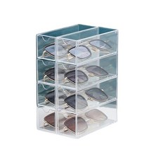 안경케이스 휴대용 안경집 선글라스 메이크업 서랍 디스플레이 펜 정리함 안경 거치대 쌓을 수 있는 4 박스 레이어 아크릴 1 2 개