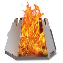 접이식 목재 스토브 접이식 스테인레스 스틸 육각 목재 스토브 야외 캠핑 포켓 피크닉 하이킹을위한 스토브 굽기, 은, 은