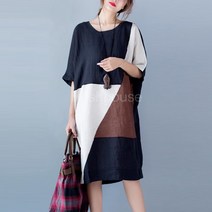 SAMARA O여름 빈티지 빅 사이즈 린넨 마세미 원피스 HH 563663212694 미디원피스(무릎길이)