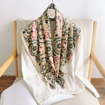 리치밤 플라워 레이스 실크 스카프