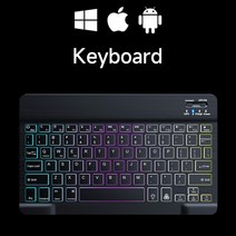 키보드트레이 무선 블루투스 키보드 및 마우스 안드로이드 iOS 윈도우 백라이트 화웨이 샤오미 애플 휴대폰 태블릿, 없음, 없음, 16.black - French and English