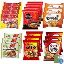 더블비 봉지라면 6종 20개입 (신라면 4개+진라면 매운맛 4개+짜파게티 3개+안성탕면 3개+오징어짬뽕 3개+너구리 3개)+더블비카드거울, 1세트