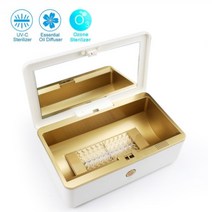 휴대용 네일 도구 UV 살균기 상자 다기능 소독 기계 마스크 전화 메이크업 매니큐어 건조 열 살균기 Ozono, WHITE