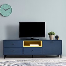 에보니아 세이지 2단 거실장 [TV장/장식장/TV다이/선반] [착불배송], 오크