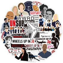 TV 크리미널 마인드 스티커 10/30/50 개 DIY 오바이 수물 스케이트 보드 멋진 데칼 농담, 02 50PCS