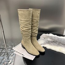 민샵 네뜨 셔링 스웨이드 롱부츠 가을신상