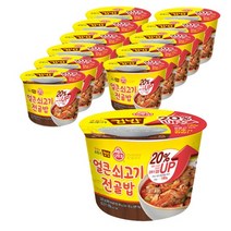 오뚜기 얼큰 쇠고기 전골밥 컵밥, 320g, 12개