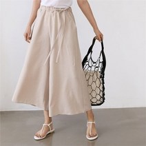 셀러허브 패션 여성 여름 5컬러 밴딩 리본 스트링 와이드 팬츠