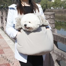 루나플러스 고양이 앞가방 강아지 비숑 대형견 중형견 가슴띠 포대기 외출 따뜻한 배낭 고양이 겨울 이동, 회색