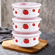 도자기 컵라면 그릇 전자레인지 도시락 뚜껑 냉장고 밀폐함 세트 그릇 과일, 옵션20, 단일옵션