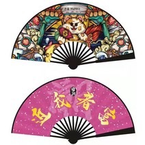 10촌 8촌 국조조어 부채 만화 부채 바방디 부채 남녀 양면 중국풍 접부채, 10인치 대나무뼈 국조선(근우리자부-돈에 맞추기), 10촌죽골국조선(근아자부-돈을향해나란히)