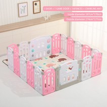 볼풀 놀이장 실내 아기 놀이터 접이식 놀이펜 BPA 프리 볼 풀 피트 텐트 어린이 안전 장벽, [05] Pink Total 18pcs