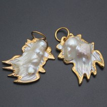 자연 쉘 펜던트 불규칙한 모양의 골드 도금 보석 만들기위한 진주 매력의 어머니 DIY 목걸이 귀걸이 수제