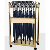 우산꽂이 업소용 거치대 우산통 인테리어 잠금장치 철제, N. 20헤드 상승 티타늄 버전