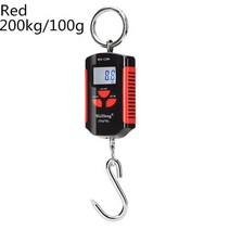 방수 전자 저울 이동식전자 낚시 후크 저울 크레인 디지털 행잉 밸런스 여행 가방 가중치 그램 주방 무게, 07 D Red