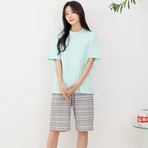 여성 모던 기하학 패턴 반바지 커플 잠옷 코디 여름트레이닝바지 츄리닝 추리닝 쇼츠