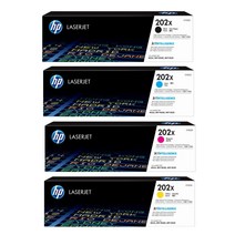 HP color laserjet PRO M254nw 정품토너 4색1세트 CF500X/CF501X/CF502X/CF503X 검정 3 500매/칼라 2 500매 대용량 NO.202X, 1개, 검정+컬러