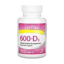 21세기센트리 600D3 칼슘 비타민D3 75정 400정