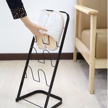 한의원 손님용 심플 접이식 실내화 거치대 모델하우스 집들이선물, 블랙