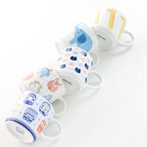 어린이 머그컵 210ml 일본 도자기 미니 머그 키즈 아이 귀여운 작은 머그잔 기린 코끼리 토끼 고양이 동물, 4. 코끼리 머그컵