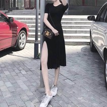 [P1G] 롱원피스 반팔 옆트임 블랙 휴양지 데일리 코디 / 여름원피스 오피스룩 캐주얼 데이트 하객 휴양지원피스 비치웨어 코발트블루원피스 레이스원피스 돌잔치엄마원피스 샤틴원피스 냉장고원피스 ( P1G / 559987EA )