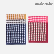 마리끌레르 고방체크 가제 손수건 스카프