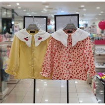 셀덴 [동아백화점 수성점} 30% 가을 원피스 스커트 코디 완성 체리 자수 포인트가 예쁜 하트 스칼럽 빅카라 블라우스 EDBW21951