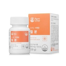 팜엔탑 식물성 비헴철 함유 철분 성장기 청소년 임산부 영양제, 500mg x 60정 9개