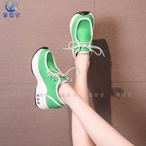 셀럽당 키높이 운동화 여 가을 웨지 힐 캔버스화 여자 단화 통굽 여자 신발