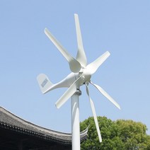 무소음발전기 소형 캠핑 풍력 터빈 12v 24v 48v 400w 600w 800w 대체, mppt 하이브리드 제어, 800w 6 블레이드