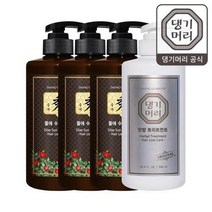 댕기머리 [댕기머리] (리뉴얼) 들애수 탈모샴푸 500ml 3개+한방탈모트리트먼트 1개, 1세트