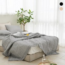 다소미아 깅엄체크 오싹이불 시원한 시어서커 체크이불 여름이불세트 SS/Q/K 2color