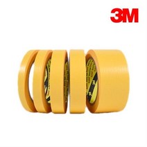 [3M] 마스킹테이프 종이테이프 244 옐로우 12mm ~ 300mm 50M 1롤, 48mm x 50M