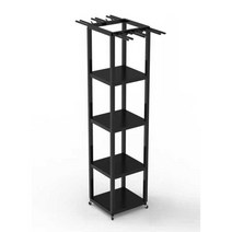 호두TC 스키 보관대 보드 랙 선반 스탠드 장비, 65x40x180cm+휠