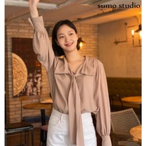 지금헤어지는중입니다 송혜교 김고은 신민아 스타일 스카프형 V넥 카라 캐주얼 셔츠형 블라우스