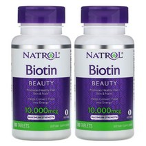 나트롤 비오틴 10000mcg 100정 타블렛 X 1통2통 바이오틴, 100정 타블렛 X 1통