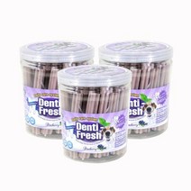 덴티프레쉬 애견 덴탈껌 250g, 3개입, 블루베리