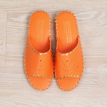 더와이 여성용 펀칭 거실슬리퍼, 오렌지