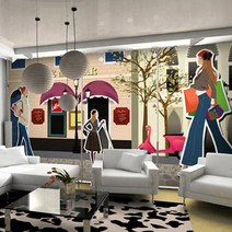 88mall 모던디자인 일러스트 롤스크린
