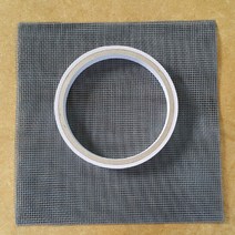 쾌청 화이바글라스 보수용 방충망, 회색, 폭 15cm x 15cm x 2장+양면테이프 3m