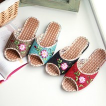 왕골꽃자수 슬리퍼