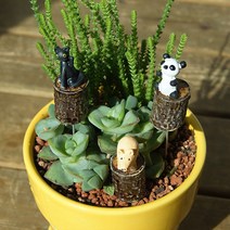 Countryitem 애니멀 통나무 픽 3p set 이름표/가든픽, 3개 1세트